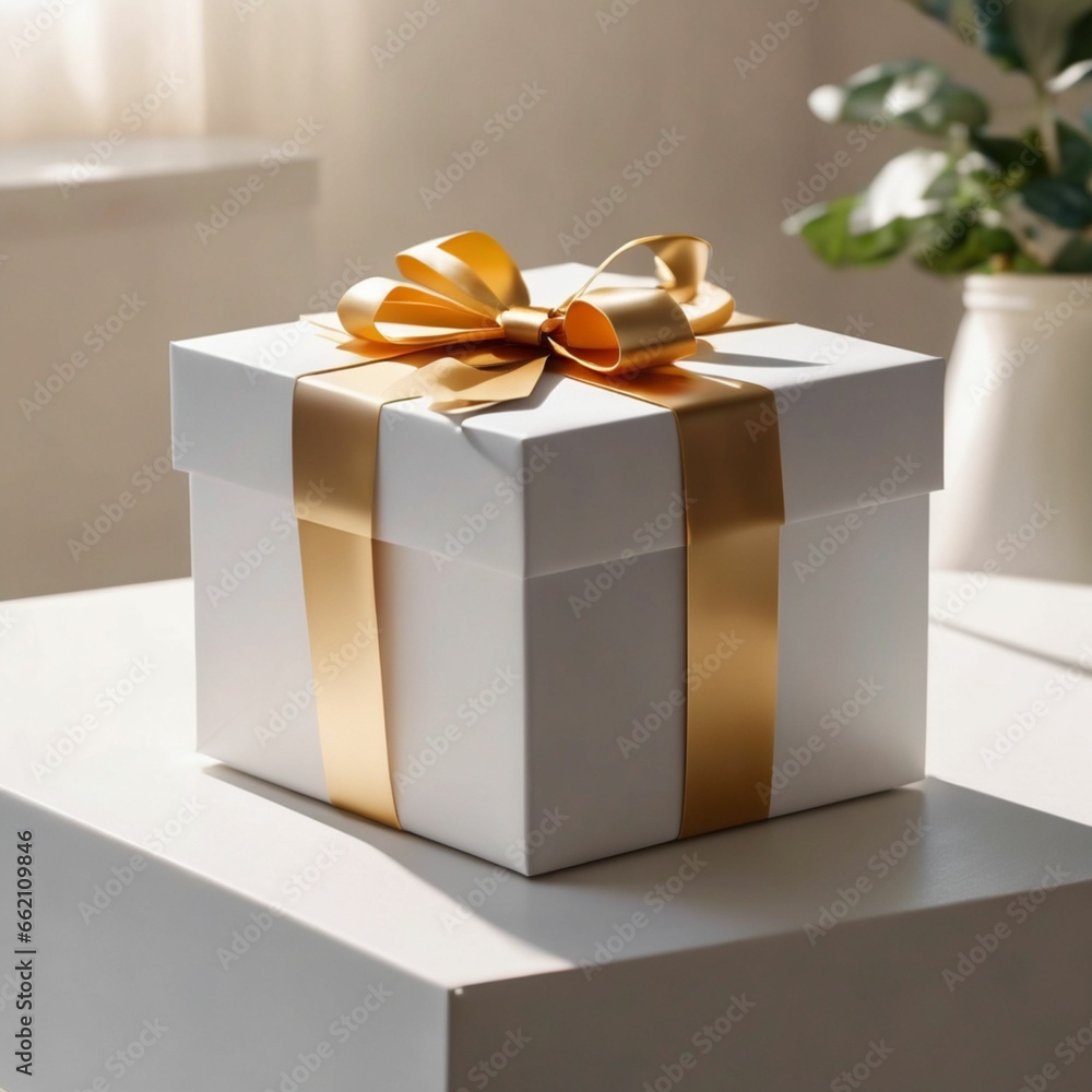 Obraz premium background gift box ,white gift box