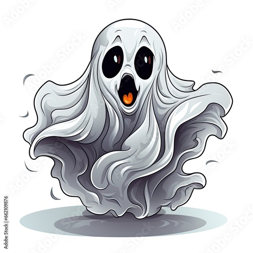 Spooky ghost character in a horror story
