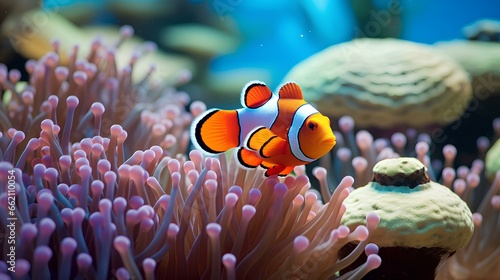 clownfish on reef ai generated