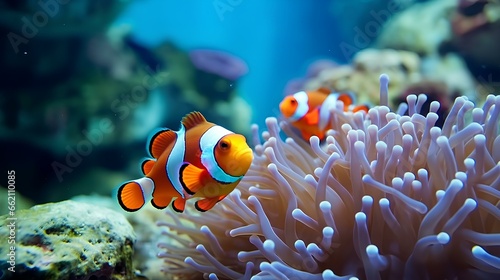 clownfish on reef ai generated photo
