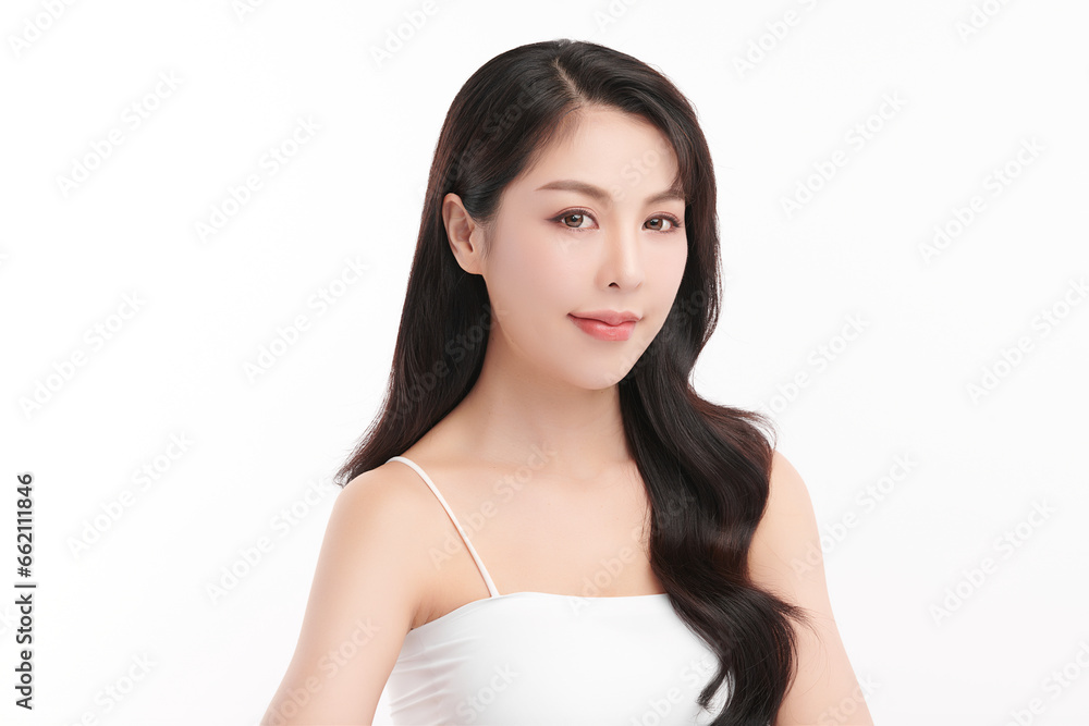 Beautiful young asian woman with clean fresh skin on white background, Face care, Facial treatment, Cosmetology, beauty and spa, Asian women portrait. Beautiful young asian woman with clean fresh skin on white background, Face care, Facial treatment, Cosmetology, beauty and spa, Asian women portrait.