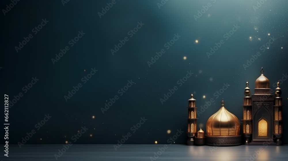 mosque for ramadan kareem ai generated