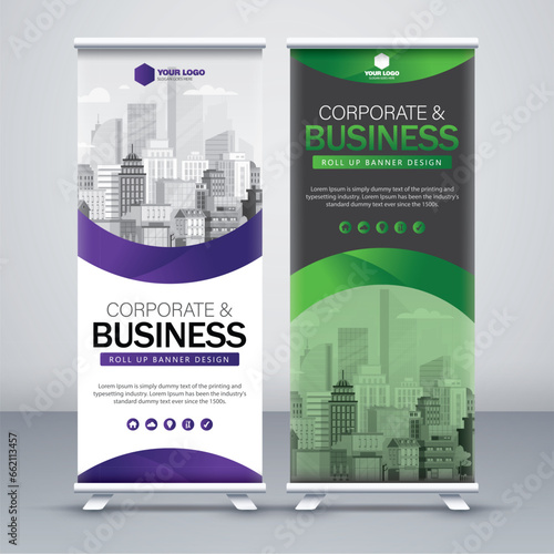 Business Roll Up Banner stand, vertical, abstract background, pull up design, modern x-banner, Presentation concept, Abstract modern roll up background, Vertical roll up template billboard