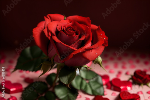 red rose on a black background