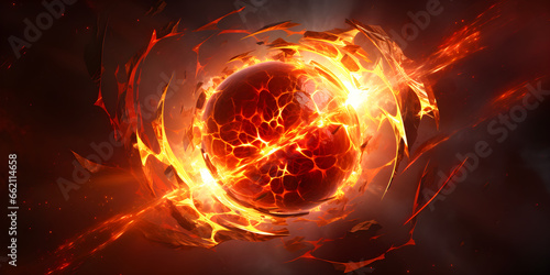 abstract fireball background