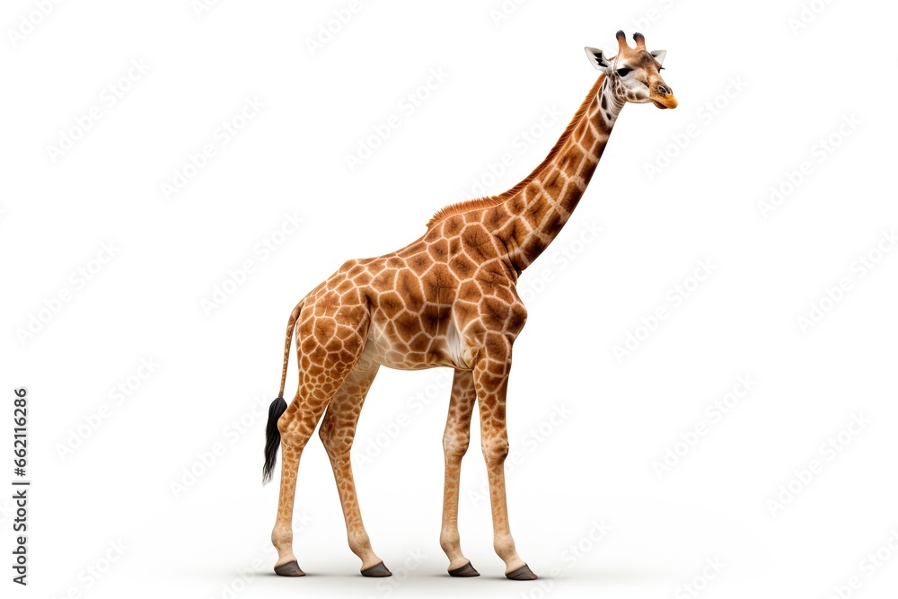 a giraffe isolated on white background