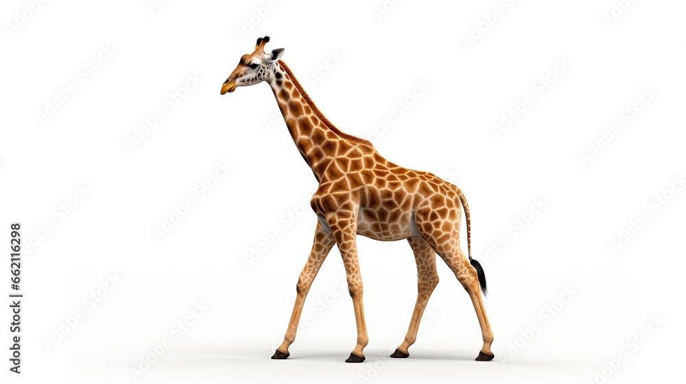 Obraz premium a giraffe isolated on white background