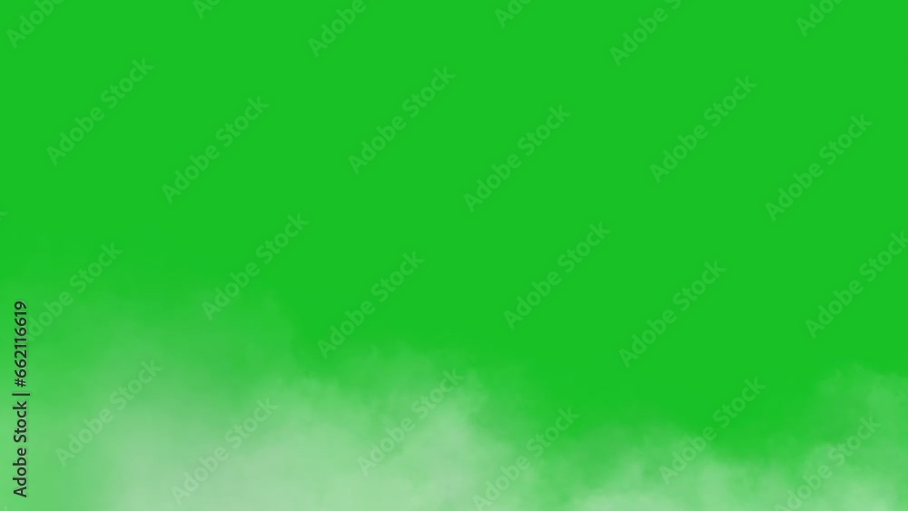 Smoke on green screen background motion graphic effects. 