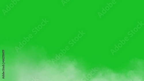 Smoke on green screen background motion graphic effects. 