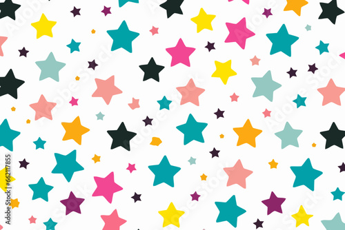 Variable stars quirky doodle pattern, wallpaper, background, cartoon, vector, whimsical Illustration photo