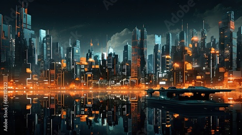 urban city at night