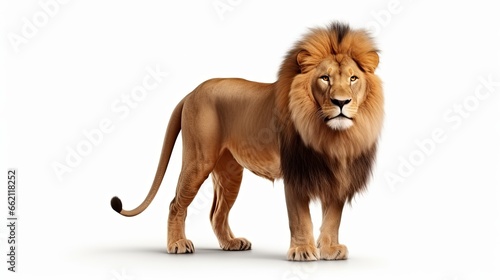 a lion isolated on a white background
