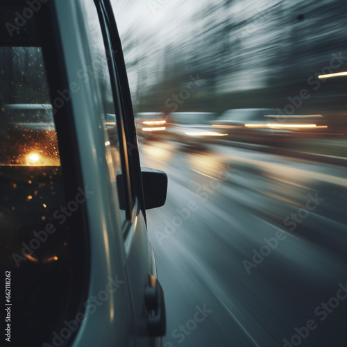 車とスピードをイメージしたアブストラクト背景 © ayame123