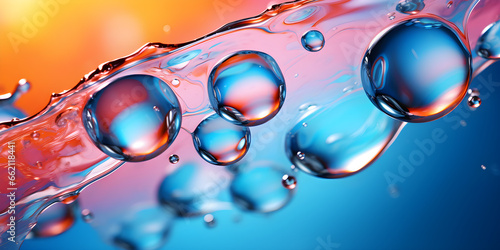 abstract colourful water drops surface background