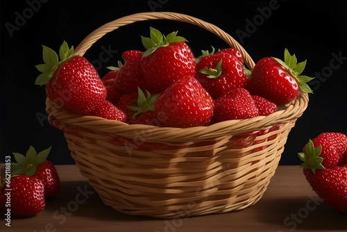 strawberries in a basket national strawberry day concept