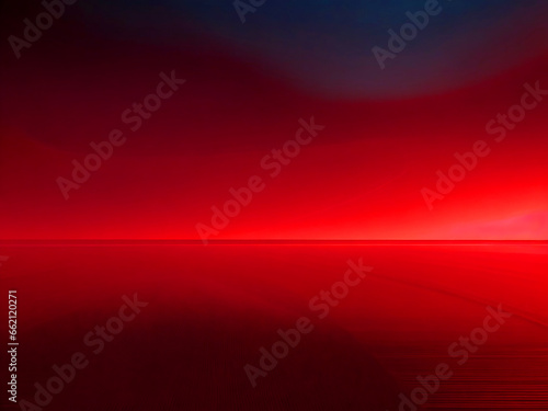 Photo abstract red background with the horizon line
