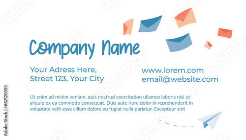 Delivery service or mail courier express card