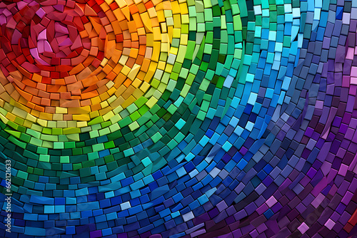 colourful abstract rainbow mosaic background