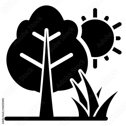 Plant Icon. Included in Ecology Glyph Icon Pack. Is a collection of nature-inspired icons, featuring eco-friendly symbols and elements for environmental themes.