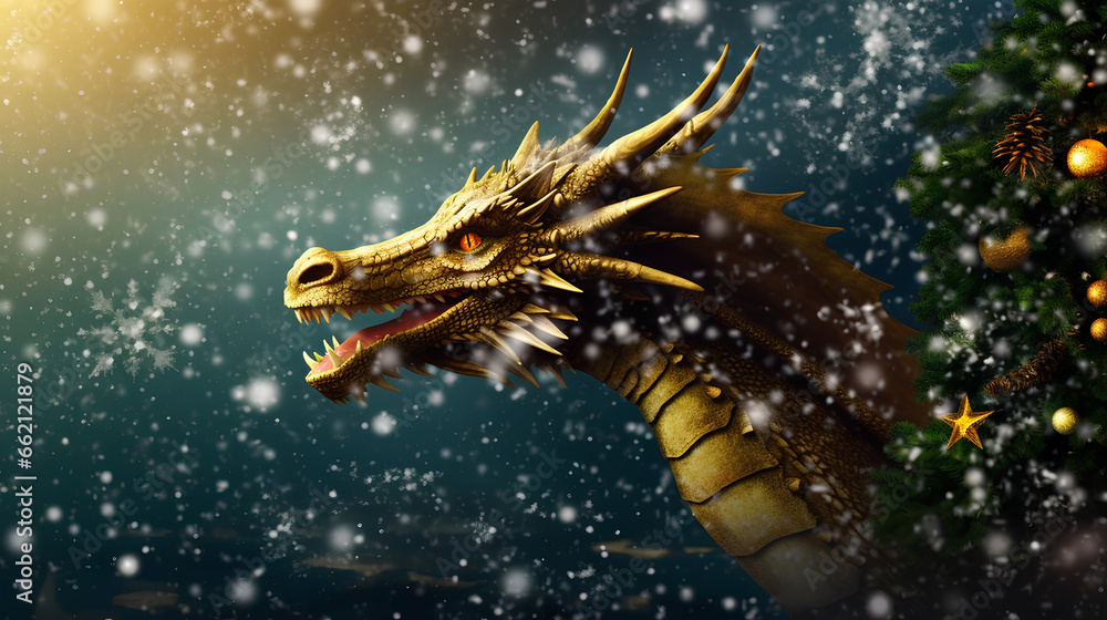 The symbol of the new year 2024 is a green wooden dragon, a New Year or Christmas concept. The symbol of the new year 2024 is a green wooden dragon, a New Year or Christmas concept.