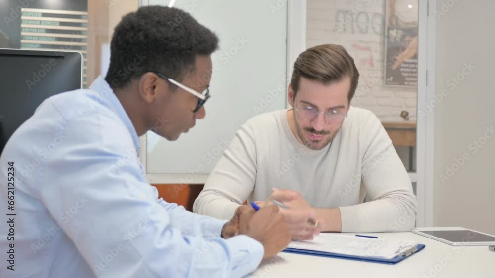 Displeased Business People having Argument at Work, Paperwork Displeased Business People having Argument at Work, Paperwork
