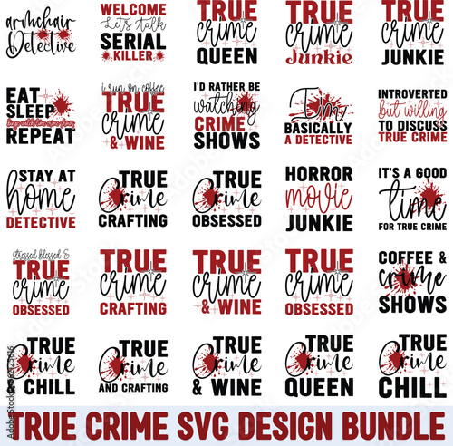 true crime svg design bundle and digital download