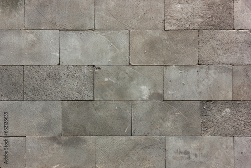 Concrete block wall seamless background texture photo