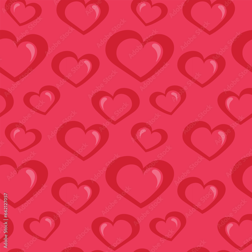 Groovy lovely backgrounds. Love concept. Happy Valentines day greeting card. Funky pattern and texture in trendy rtro 60s 70s cartoon style. Valentine's day pattern illustration