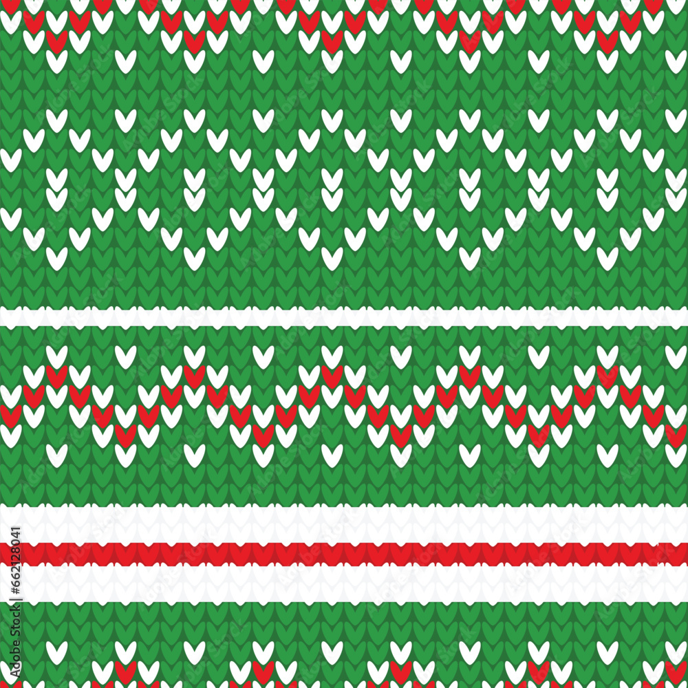 Christmas and New Year seamless pattern. Red and white nordic snowflakes for winter hat, pattern, winter Christmas and New Year seamless pattern. Red and white nordic snowflakes for winter hat, pattern, winter