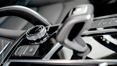 Konstfotografi the gearshift joystick in a modern car