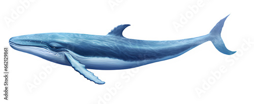 Big whale  isolated on white background. generative ai
