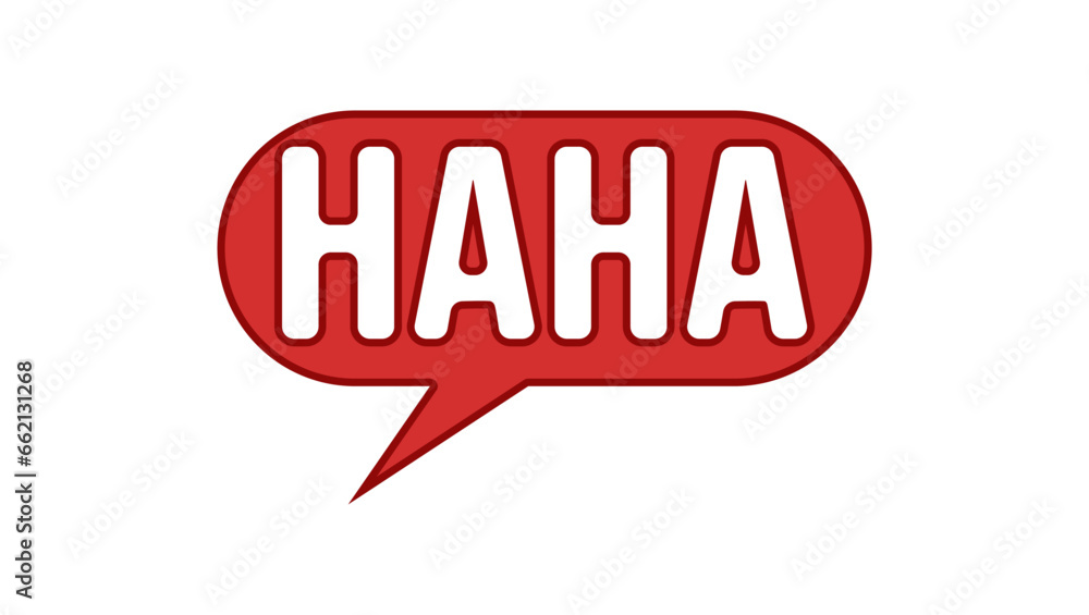 Haha icon in cartoon style label Haha icon in cartoon style label