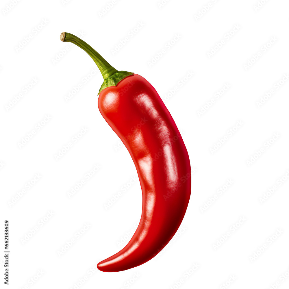 A red chili pepper isolated on a transparent background A red chili pepper isolated on a transparent background