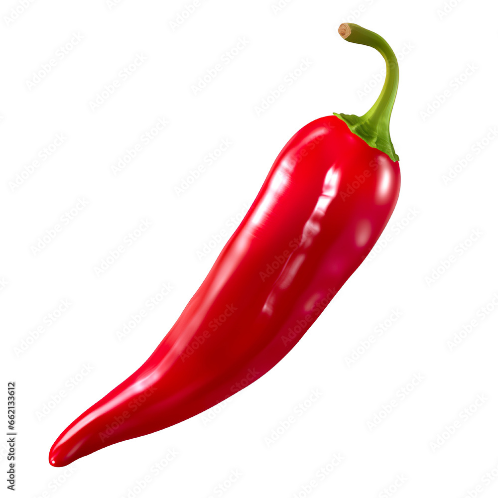 A red chili pepper isolated on a transparent background A red chili pepper isolated on a transparent background