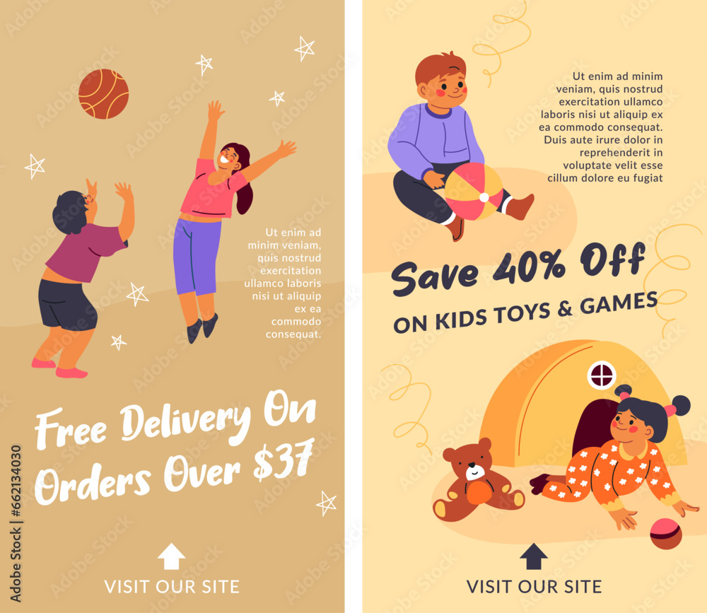 Fototapeta premium Free delivery toys orders, shipping no extra cost