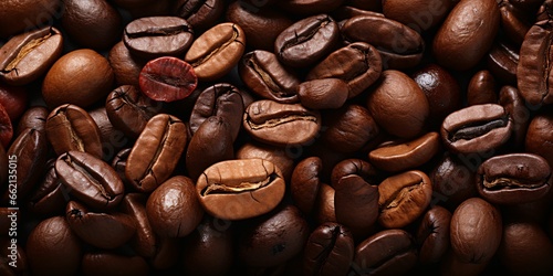 Coffee Beans Background. Roasted Coffee Texture Background