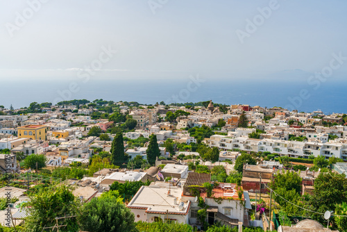 Panoramic views of Capri island in Italy