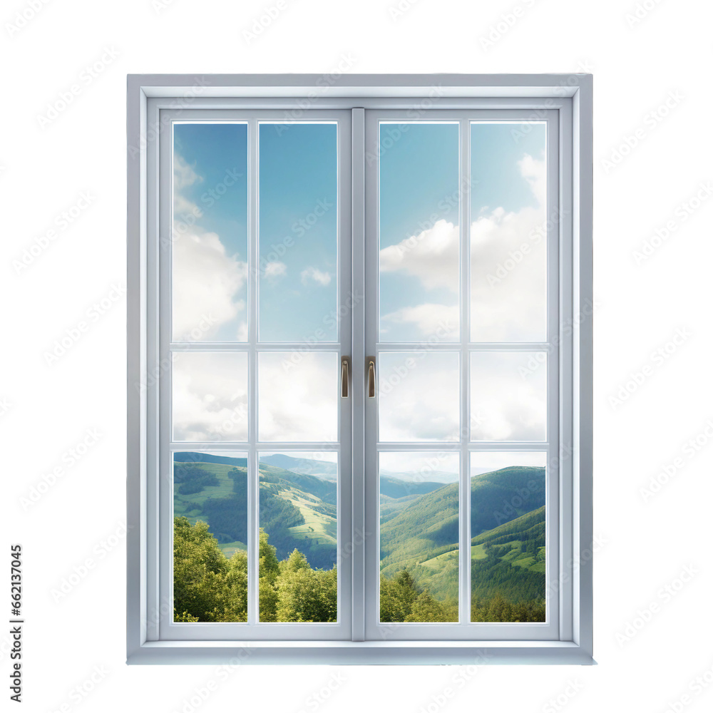 Naklejka premium Window. isolated object, transparent background