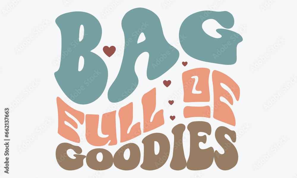 Bag full of goodies Retro SVG Design Bag full of goodies Retro SVG Design