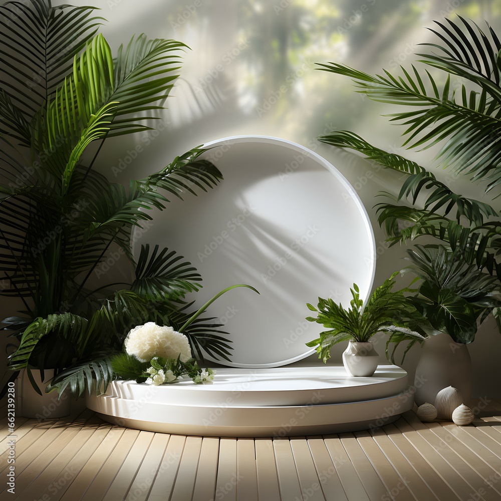 minimalistic podium summer white background minimalistic podium summer white background