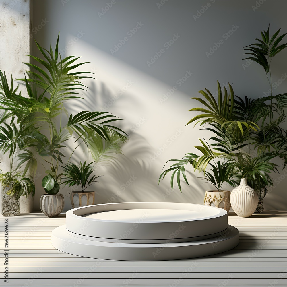 minimalistic podium summer white background minimalistic podium summer white background