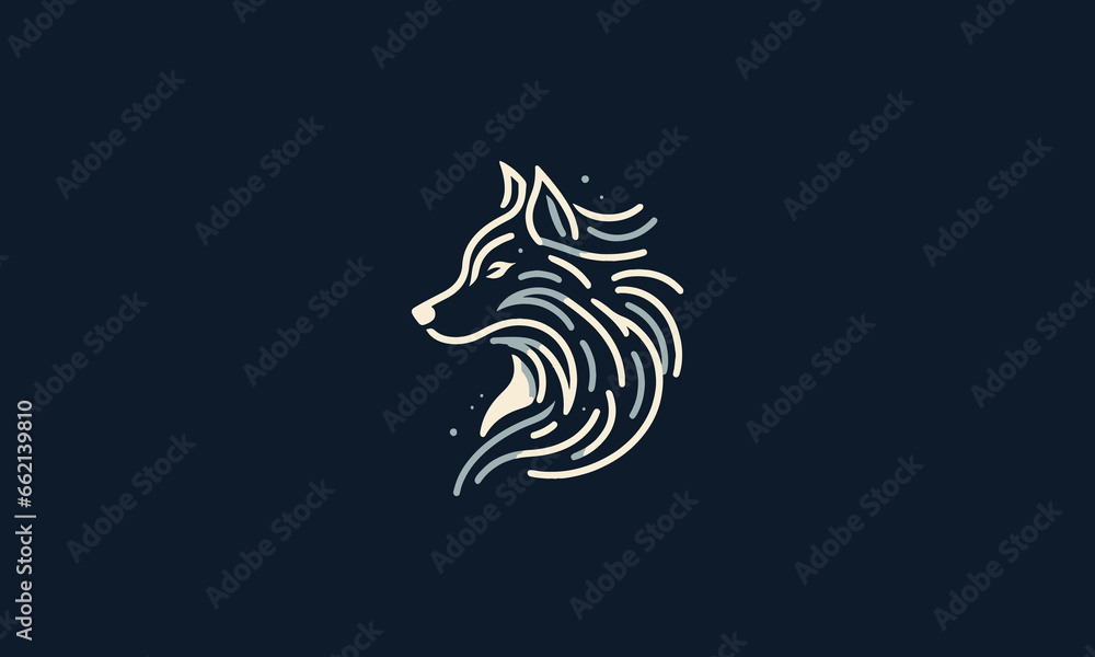 Wolg vector logo icon design minimalistic and line art Wolg vector logo icon design minimalistic and line art