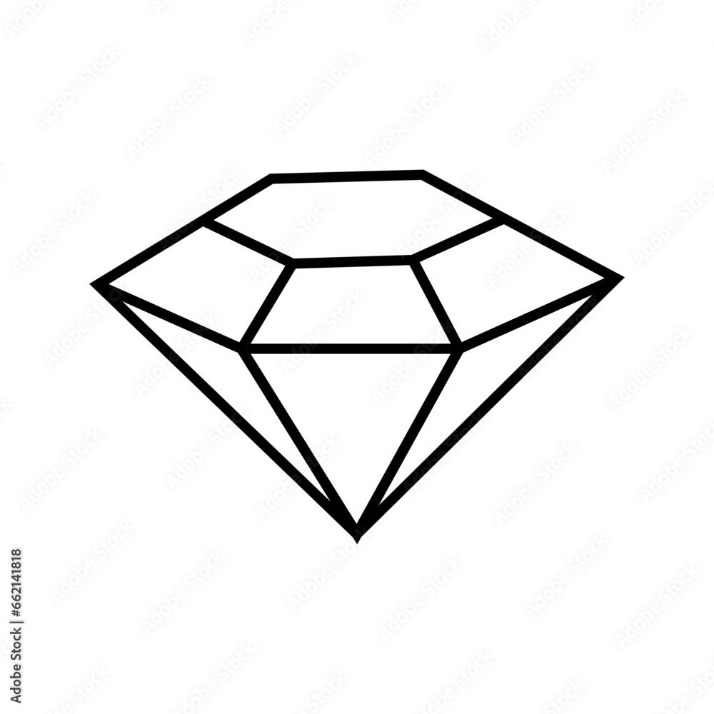 Diamond line icon, outline vector sign, linear style pictogram isolated on white. Gemstone symbol, logo illustration. Diamond line icon, outline vector sign, linear style pictogram isolated on white. Gemstone symbol, logo illustration.