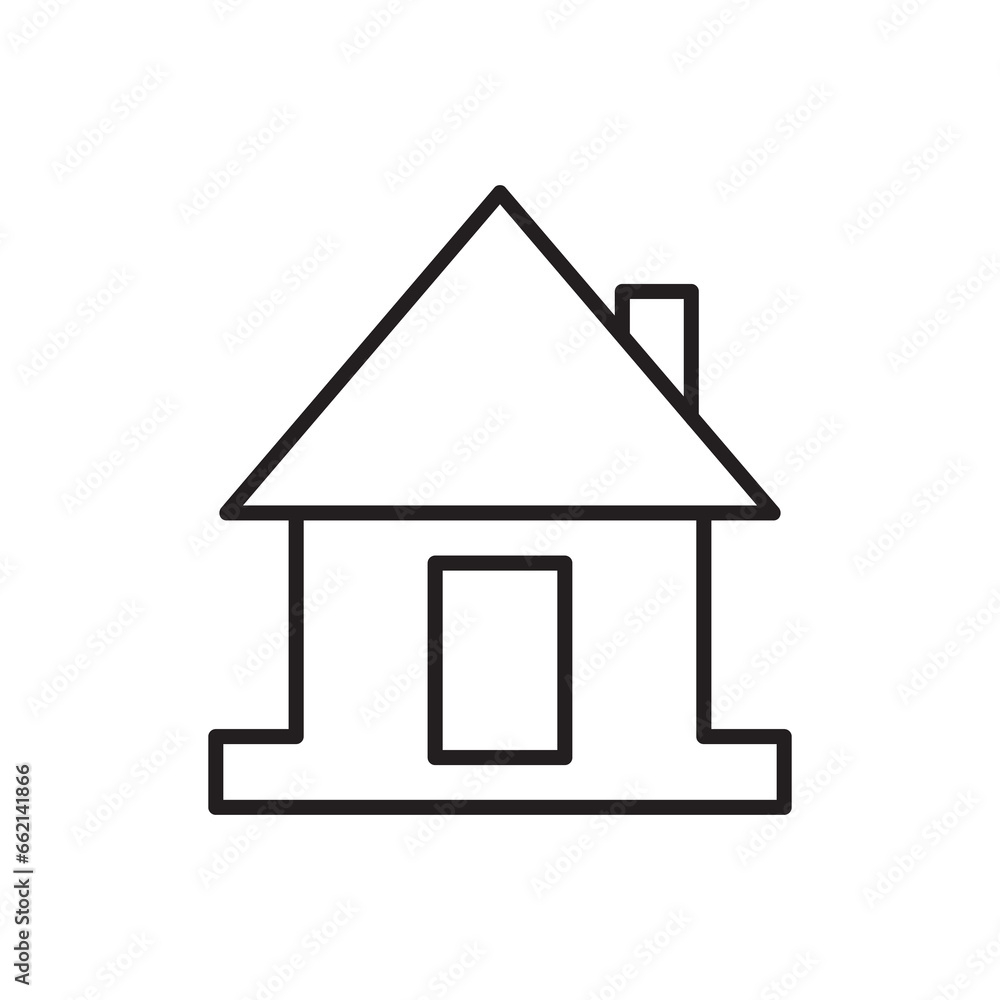 home icon vector, liner flat illustration on white background..eps home icon vector, liner flat illustration on white background..eps