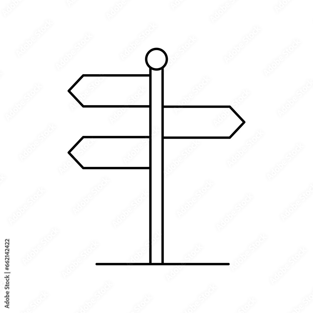 Signpost, pointer line icon, linear style flat trendy style illustration on white background..eps Signpost, pointer line icon, linear style flat trendy style illustration on white background..eps