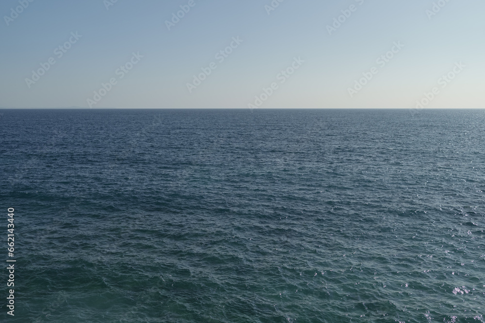 Blue sea with clean sky for background