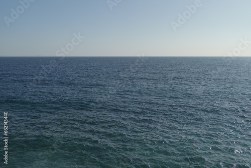 Blue sea with clean sky for background