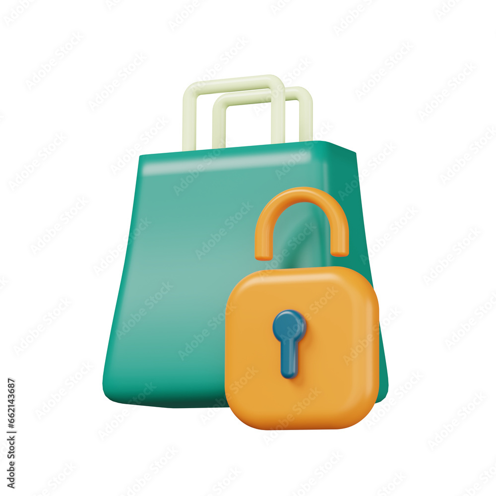 customer protection 3d icon for ecommerce landing page, isolated background