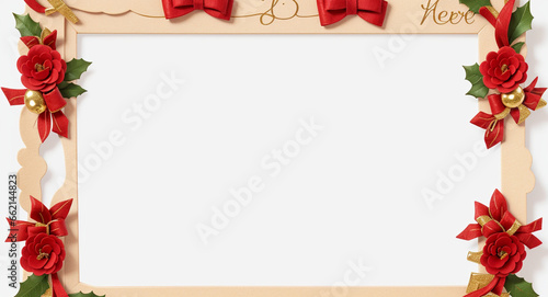 Festive Personalization Empty Decorated Frames for Holiday Cards