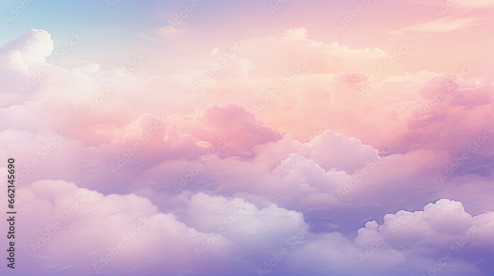 Dreamy Pastel Clouds: Vertical Background in Soothing Colors for a Serene Experience